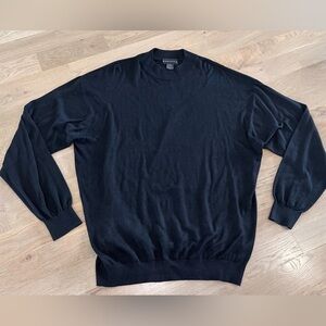 Baracuta men’s silk cotton blend black sweater size XL TALL XLT